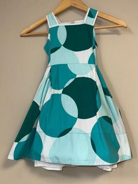 Children's Place Sundress Girls 5 SummerTeal Polka Dot Party Resort Beach Spring
